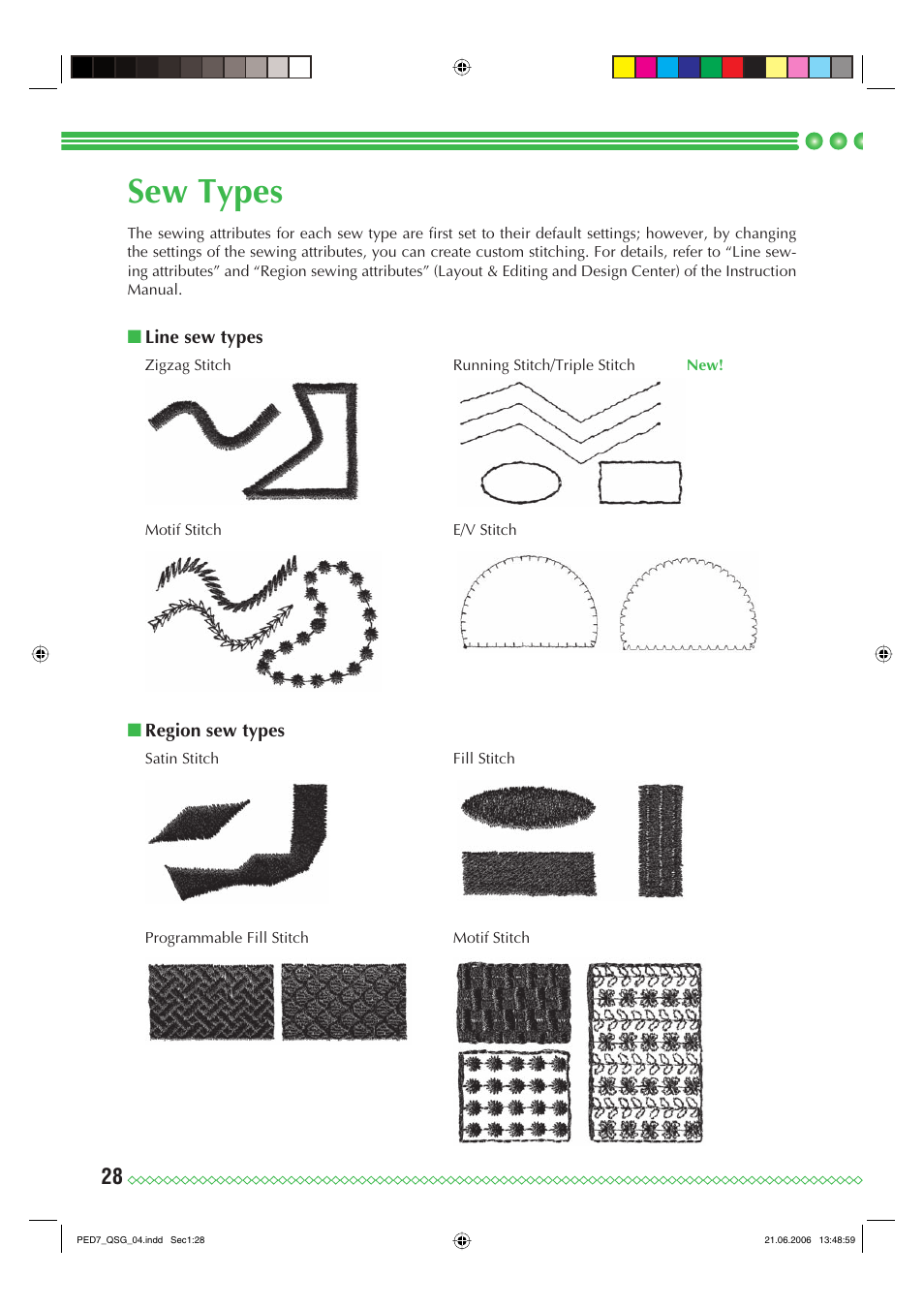 Sew types | Brother PE-DESIGN Ver.7 User Manual | Page 30 / 50