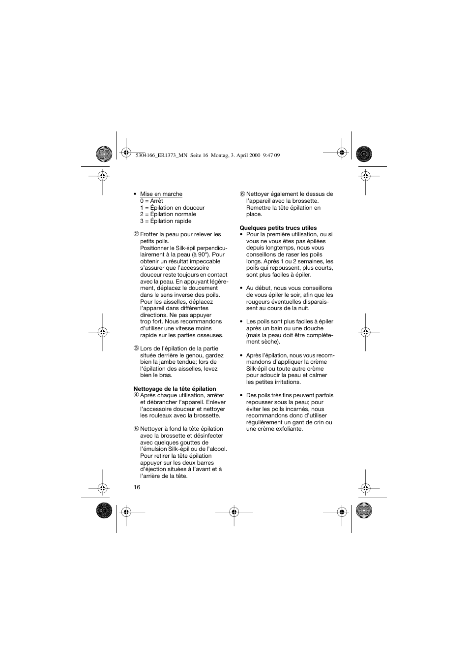 Braun ER1373 Silk-épil SuperSoft Plus User Manual | Page 16 / 59