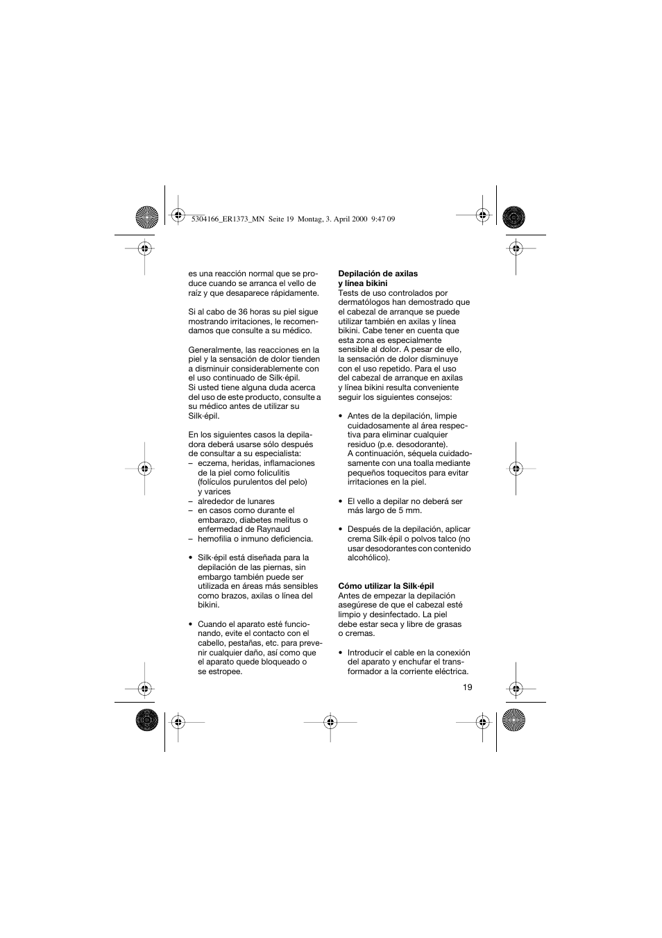Braun ER1373 Silk-épil SuperSoft Plus User Manual | Page 19 / 59