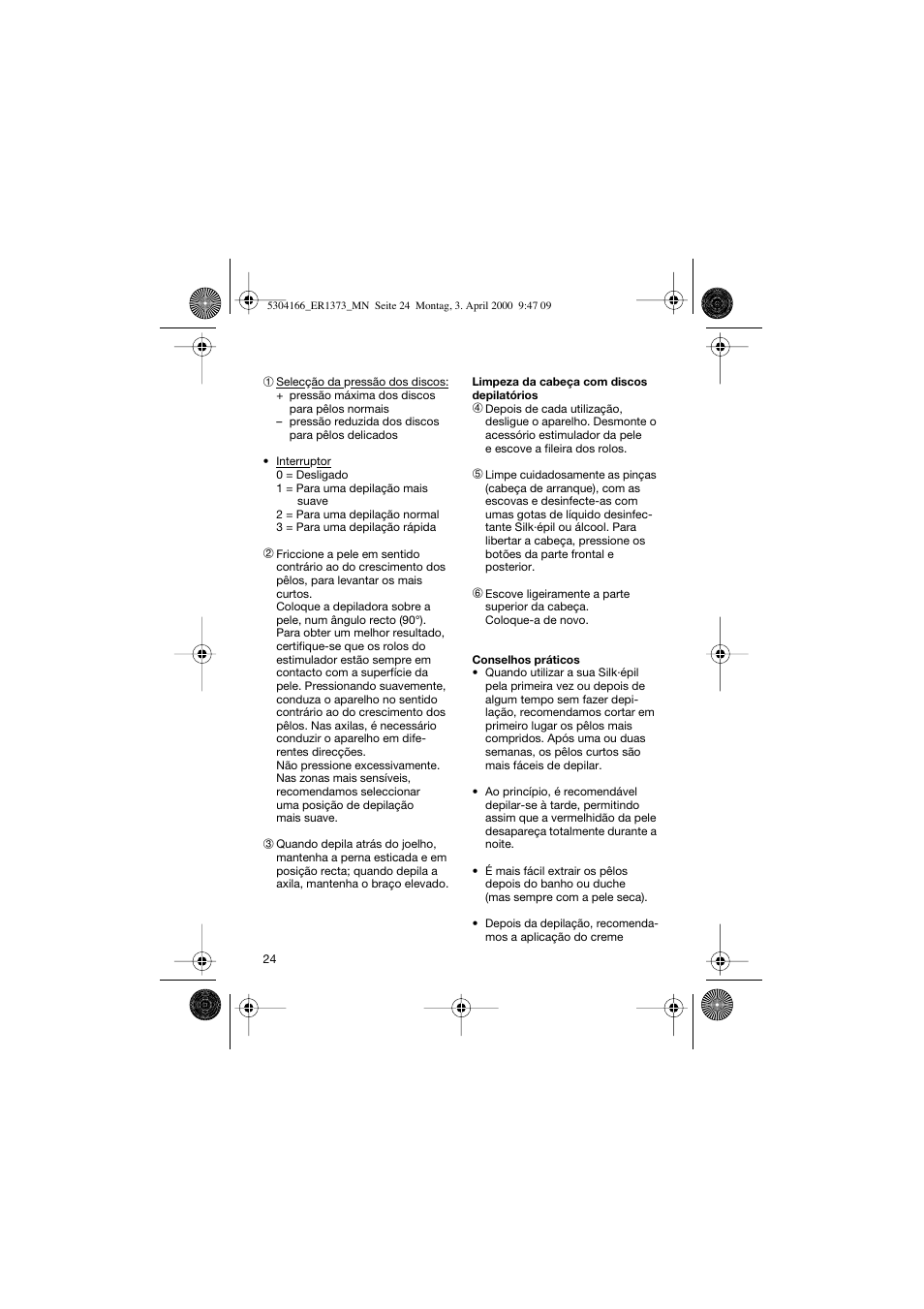 Braun ER1373 Silk-épil SuperSoft Plus User Manual | Page 24 / 59