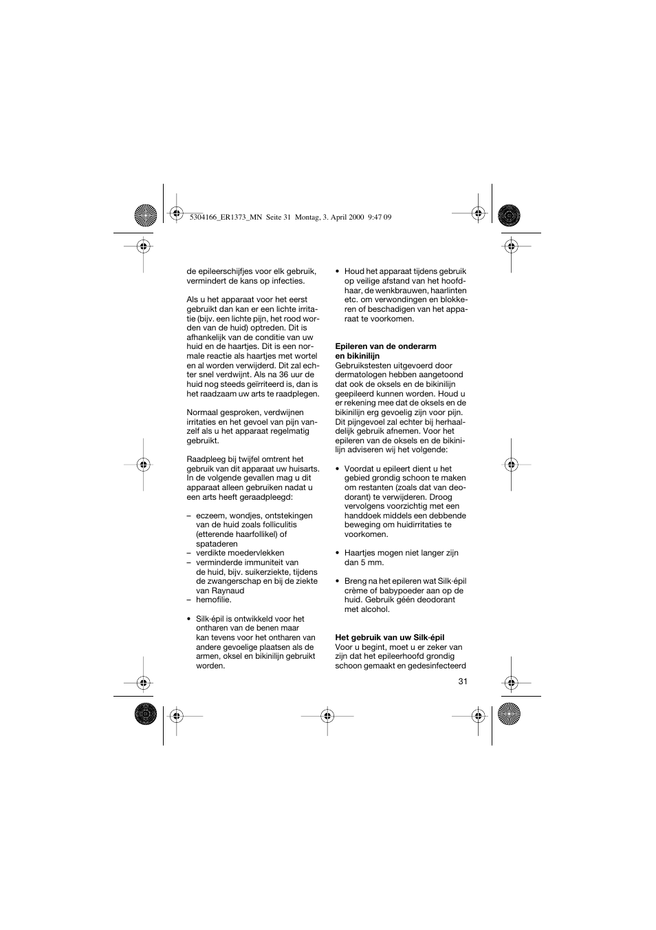 Braun ER1373 Silk-épil SuperSoft Plus User Manual | Page 31 / 59