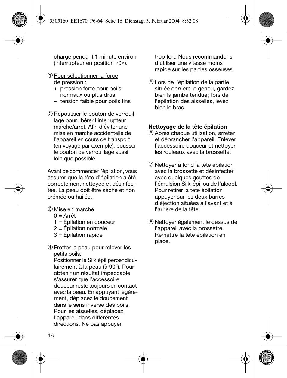 Braun EE1660 Silk-épil SuperSoft Plus User Manual | Page 15 / 59