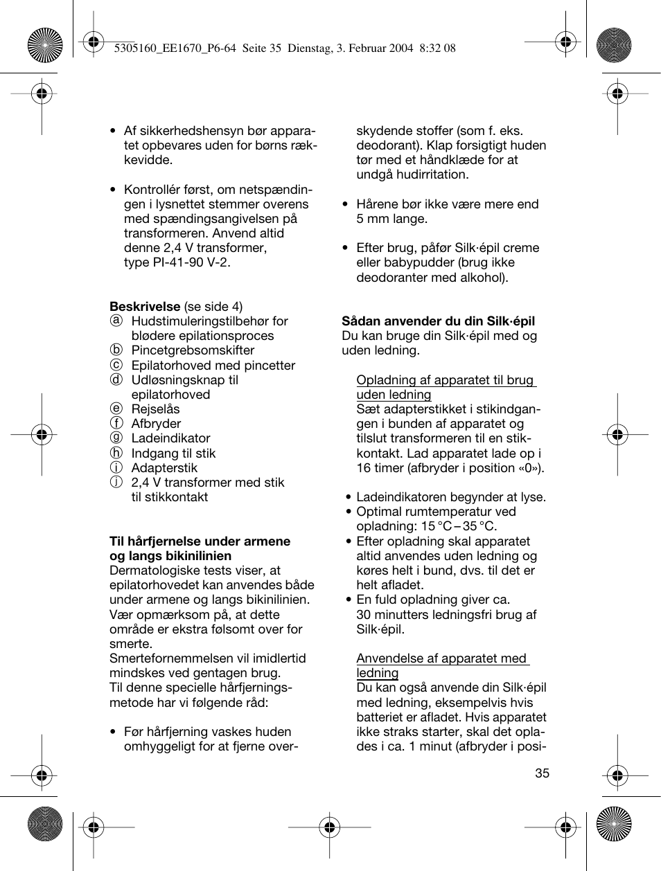 Braun EE1660 Silk-épil SuperSoft Plus User Manual | Page 34 / 59