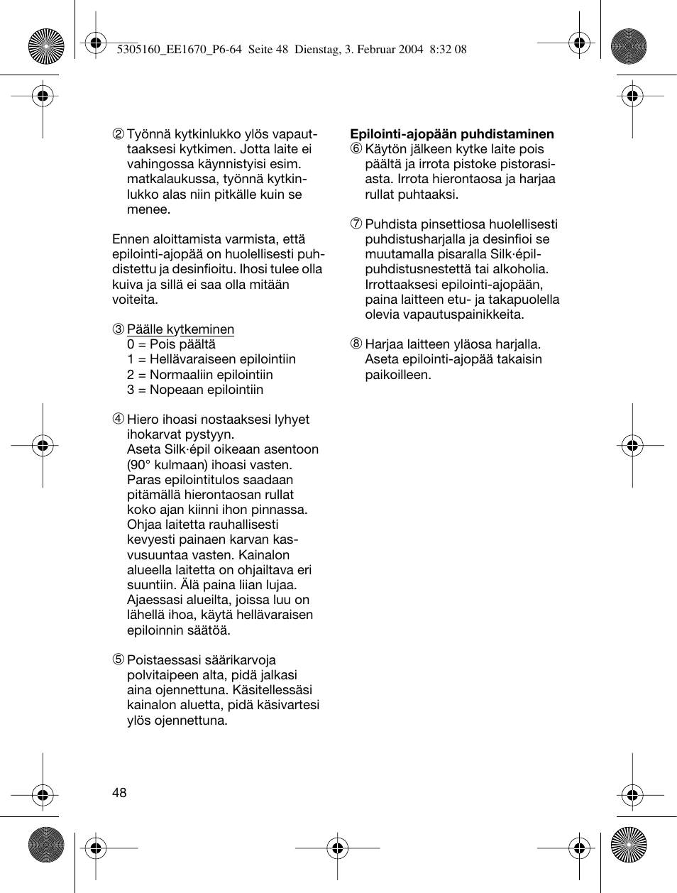 Braun EE1660 Silk-épil SuperSoft Plus User Manual | Page 47 / 59