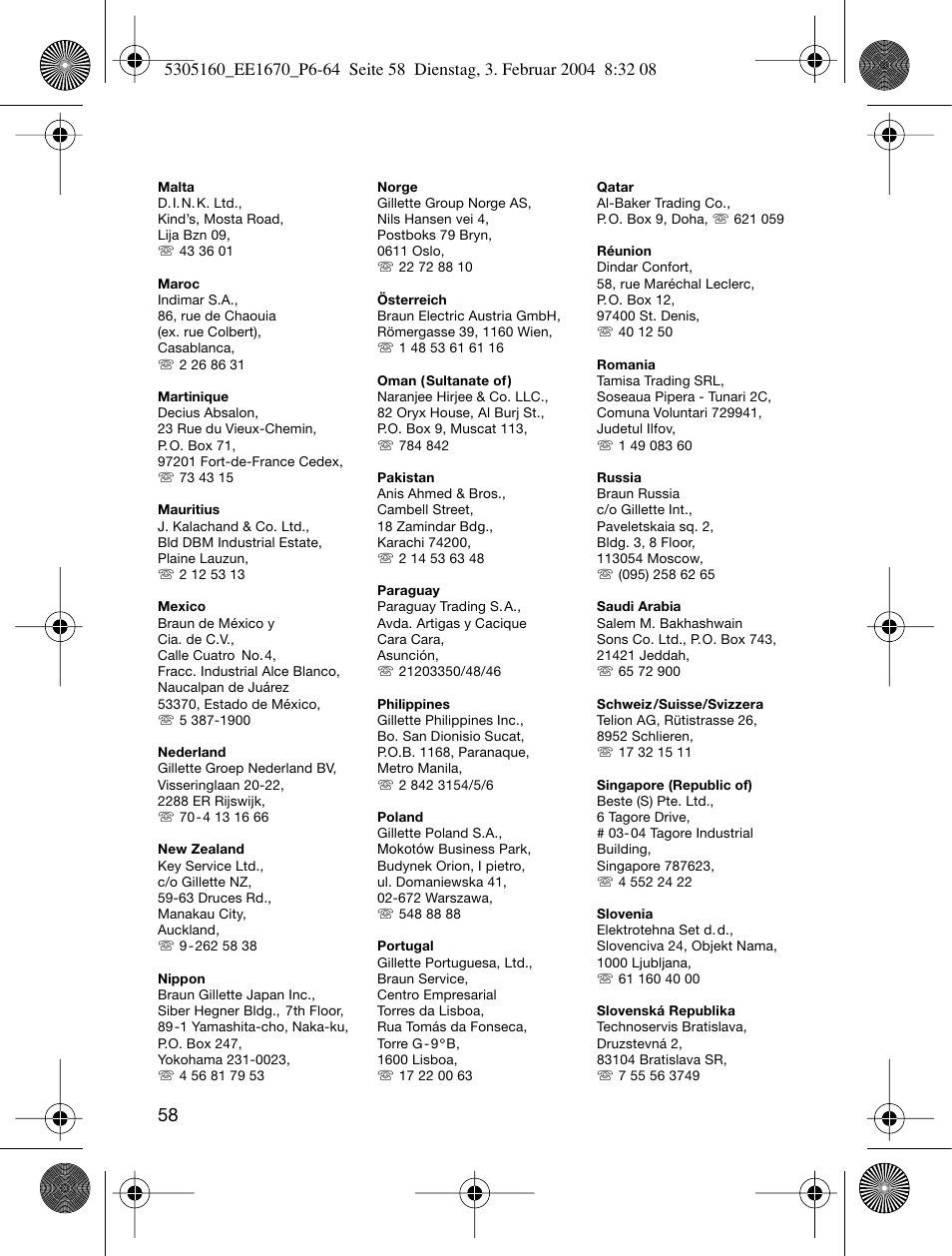 Braun EE1660 Silk-épil SuperSoft Plus User Manual | Page 57 / 59