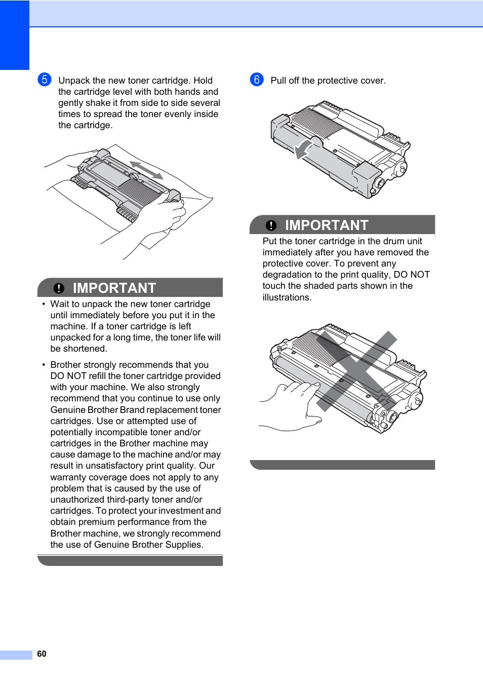 Important | Brother MFC 7860DW User Manual | Page 76 / 162