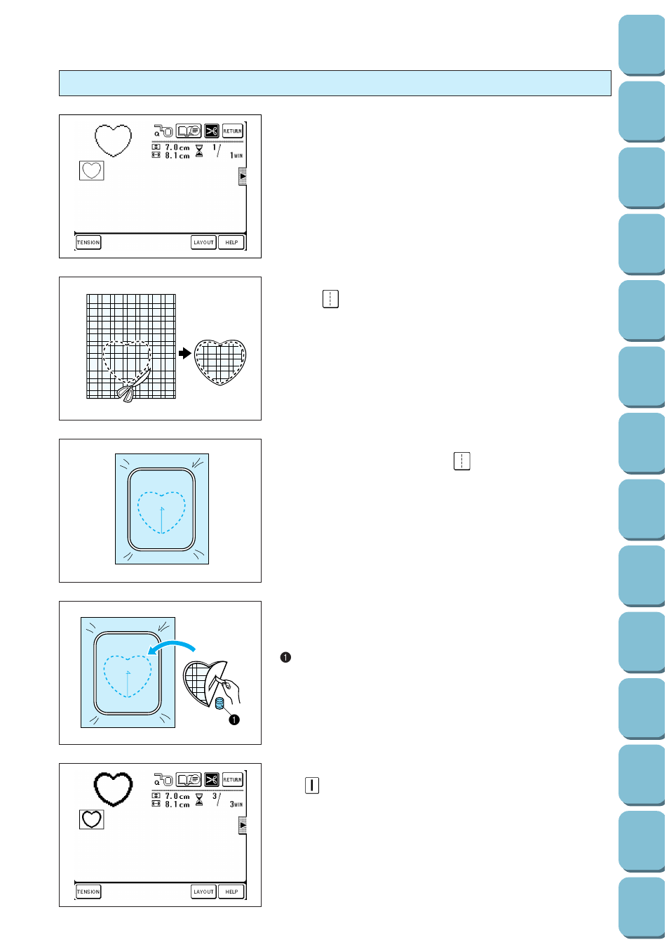 Embroidering appliques (using a frame pattern) | Brother PC-8500 8500D User Manual | Page 135 / 196