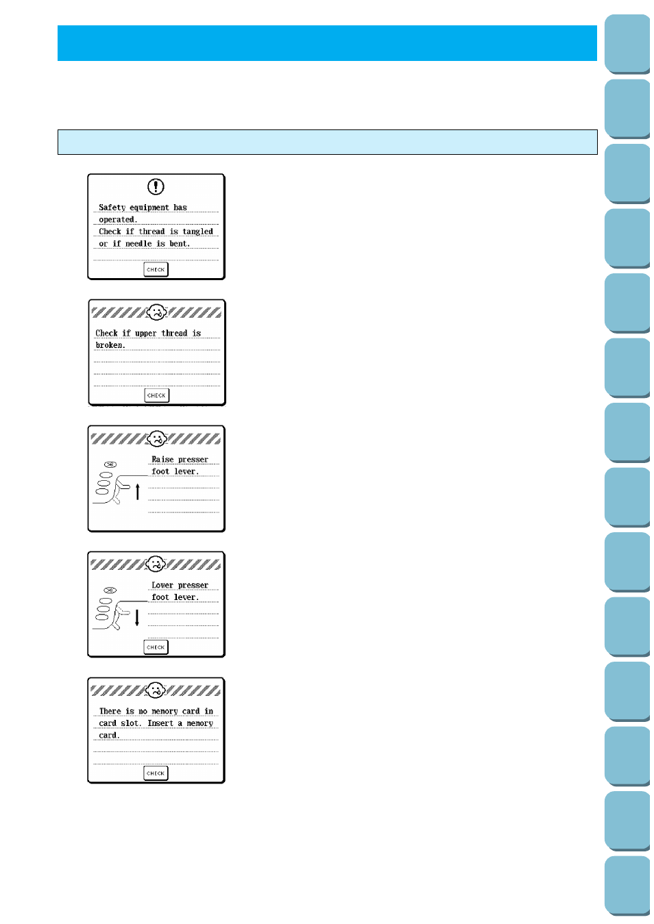 Error, Messages, Error messages | Warning messages, Maintenance | Brother PC-8500 8500D User Manual | Page 176 / 196