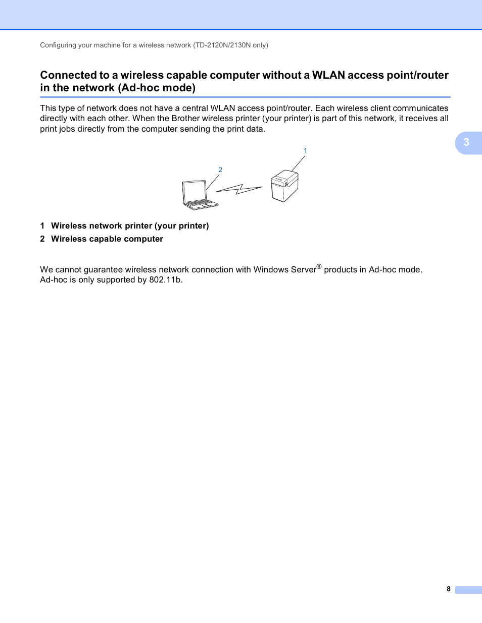 Ad-hoc mode) | Brother TD-4100N User Manual | Page 13 / 40