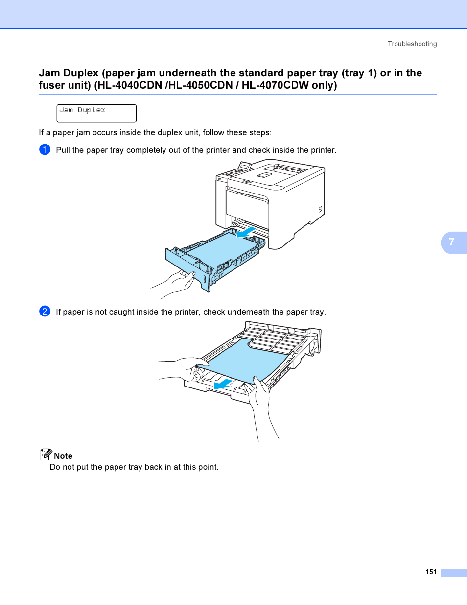 Hl-4050cdn / hl-4070cdw only) | Brother HL-4040CDN User Manual | Page 160 / 211