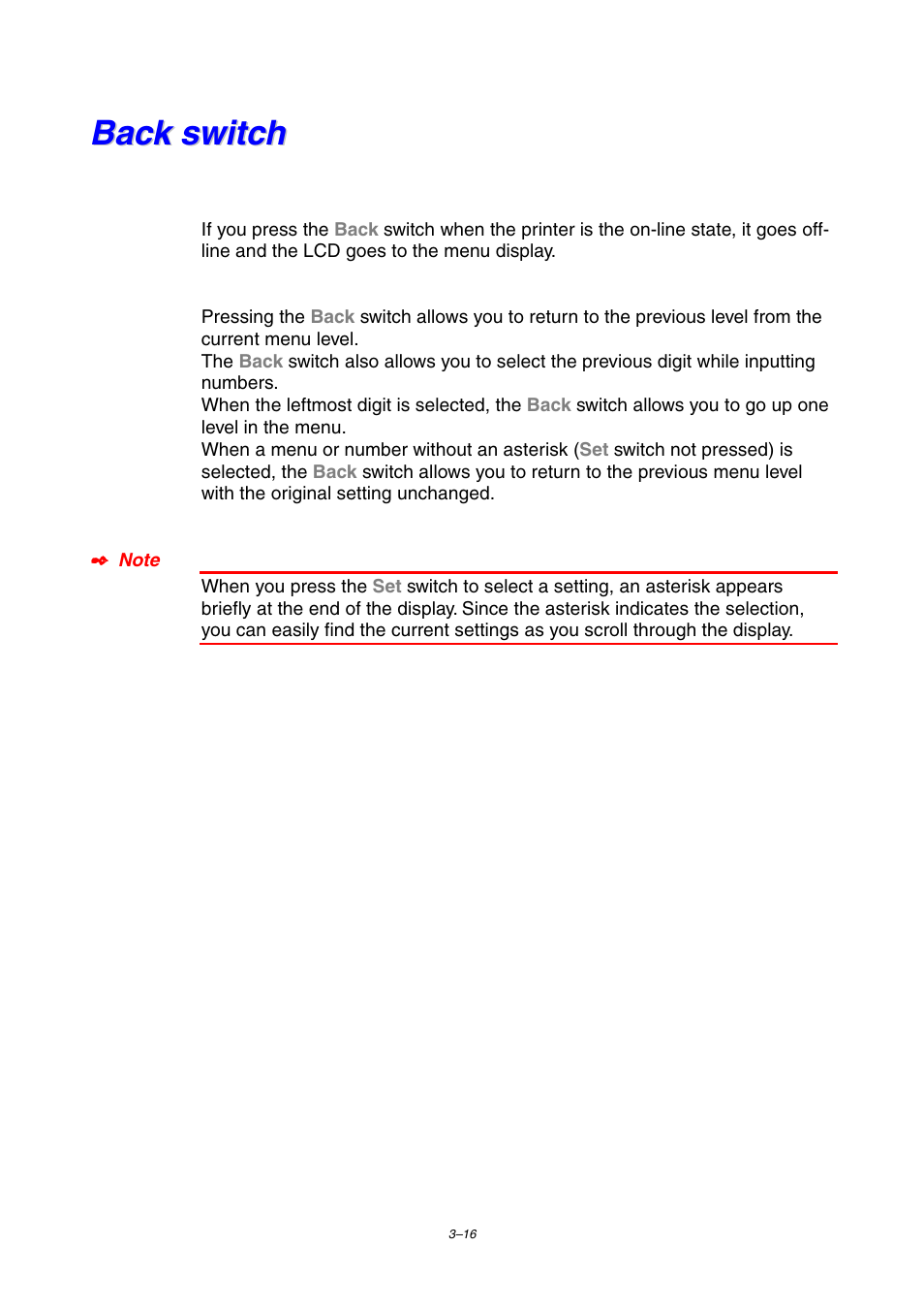 Back switch | Brother HL-2460 User Manual | Page 101 / 245