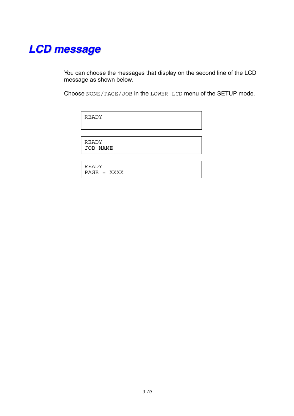 Lcd message | Brother HL-2460 User Manual | Page 105 / 245
