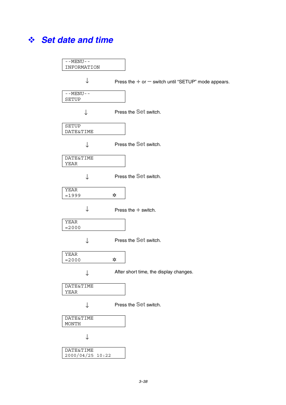 Set date and time | Brother HL-2460 User Manual | Page 123 / 245
