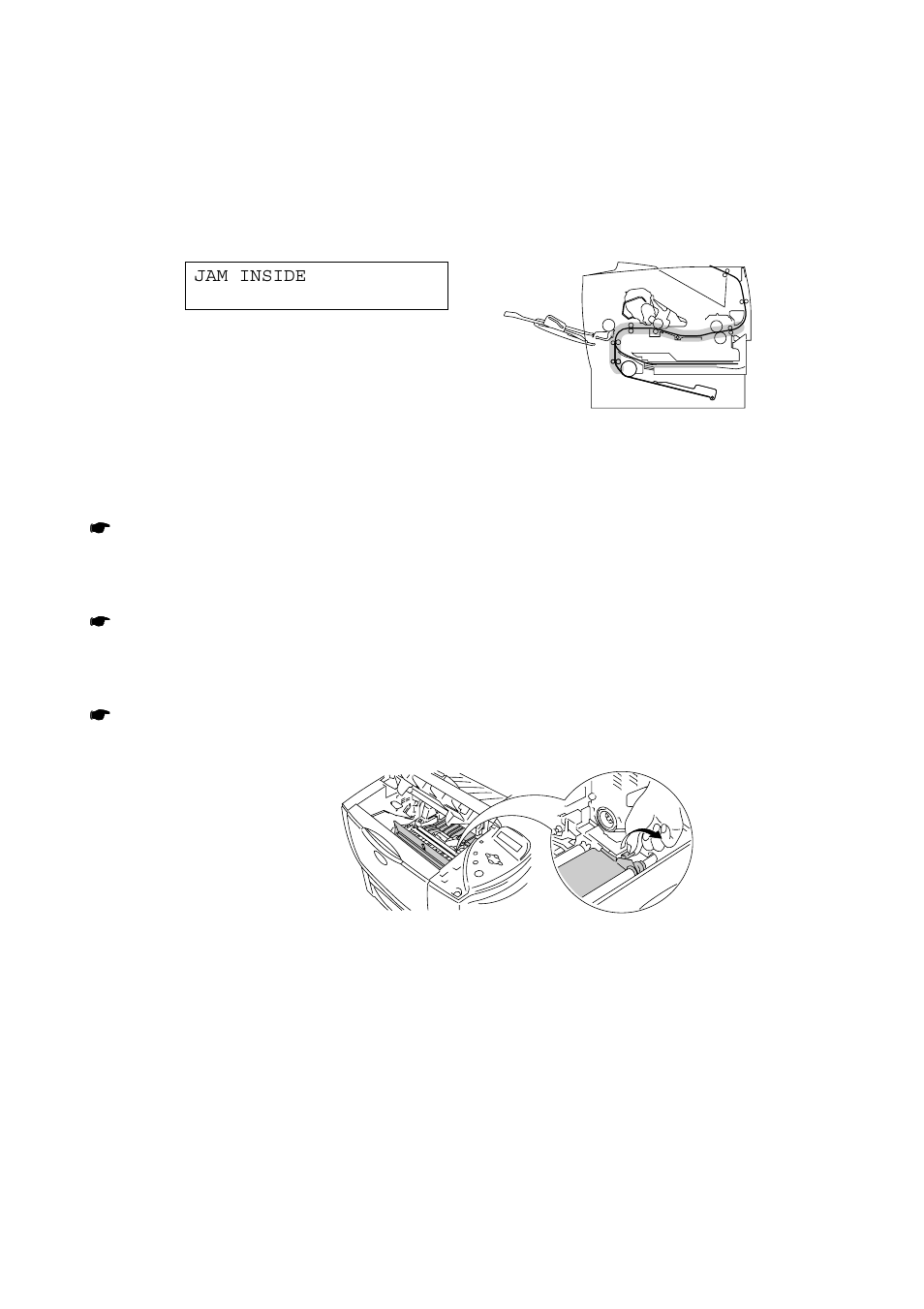 Jam inside (inside the printer), Paper jam inside the printer | Brother HL-2460 User Manual | Page 178 / 245
