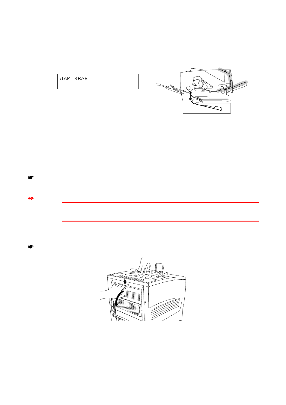 Jam rear (at face up output tray), Paper jam in the face up output tray | Brother HL-2460 User Manual | Page 183 / 245