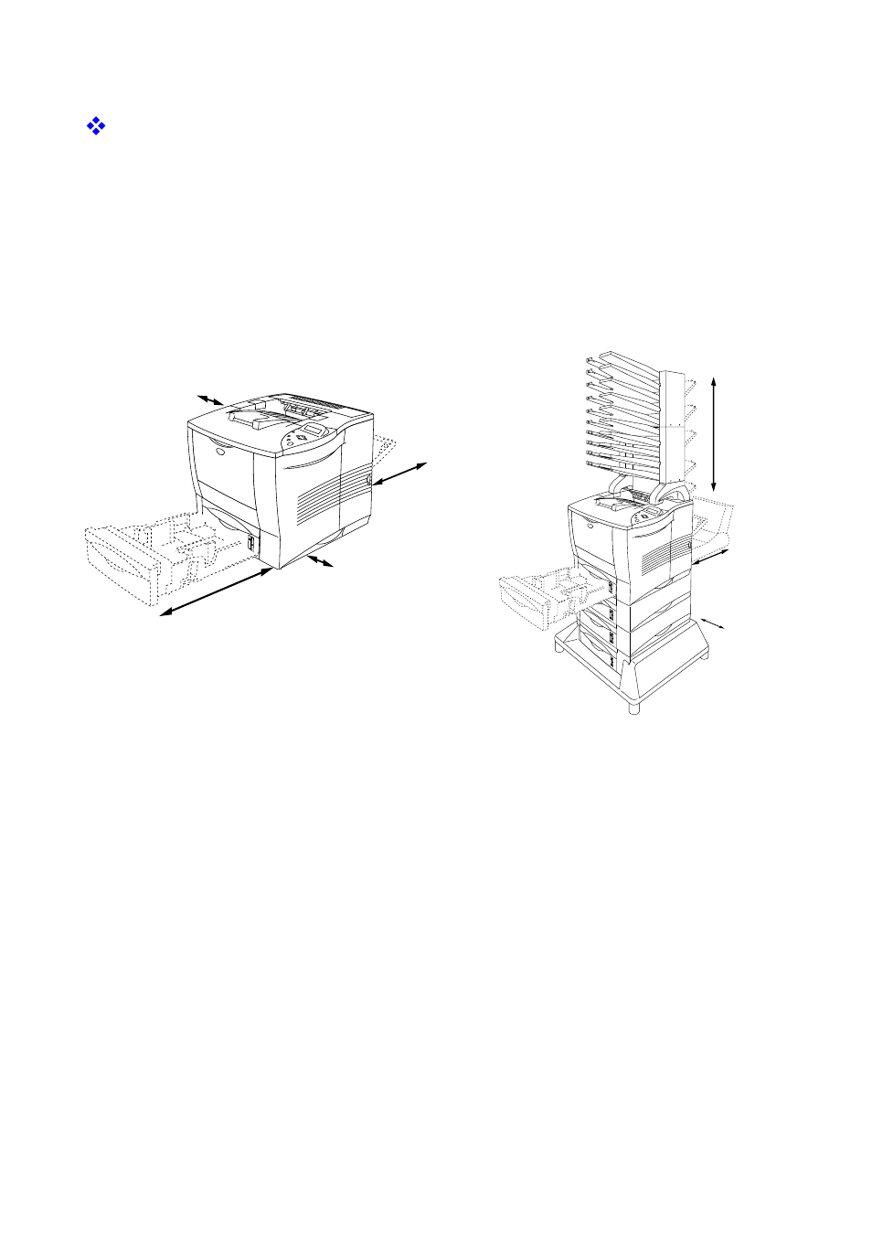 Space required for installation, Cspace required for installation | Brother HL-2460 User Manual | Page 31 / 245