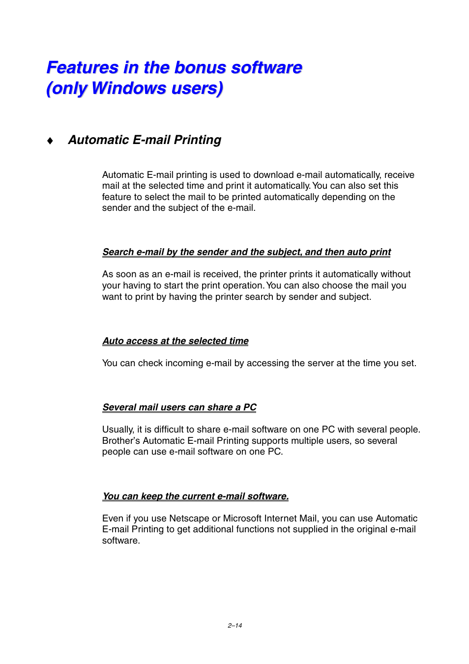 Brother HL-2460 User Manual | Page 74 / 245