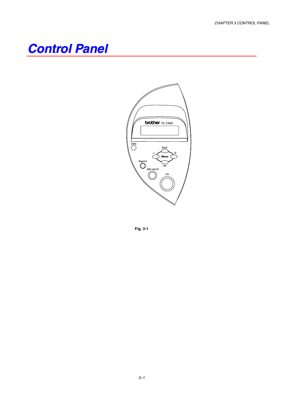 Control panel | Brother HL-2460 User Manual | Page 86 / 245
