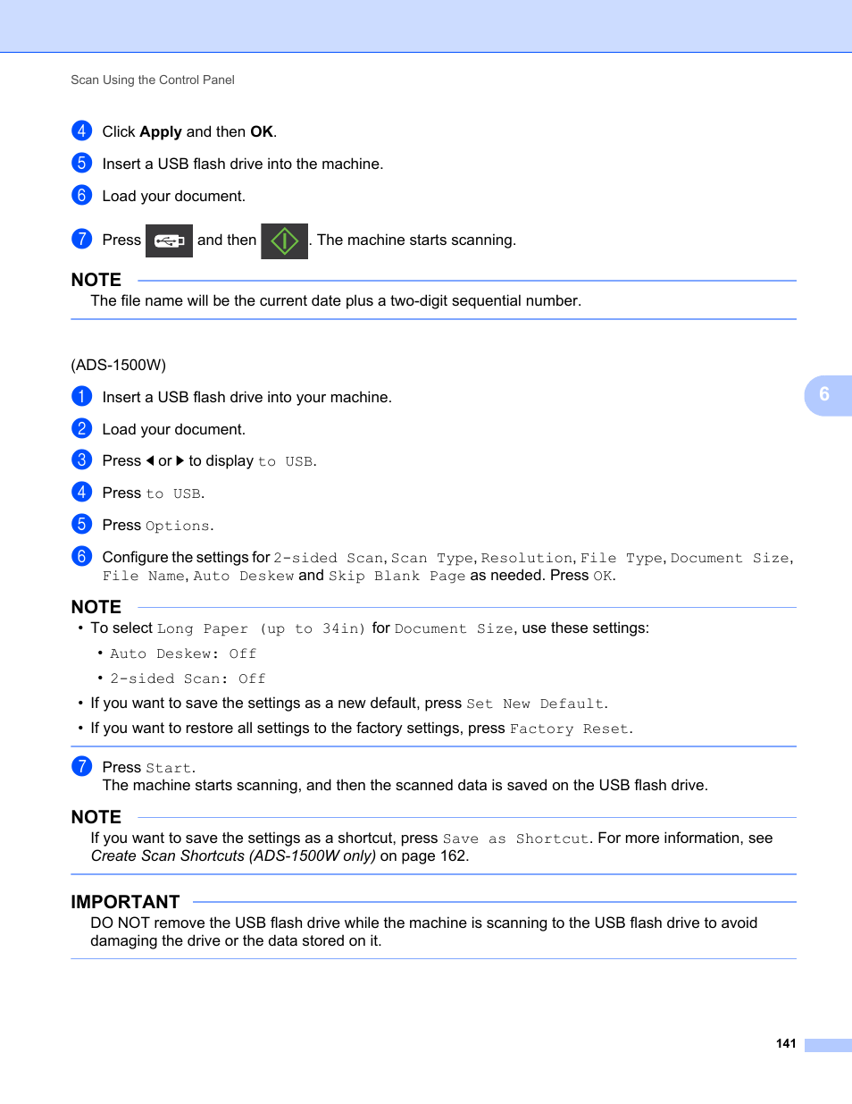 Brother ADS-1000W User Manual | Page 155 / 246
