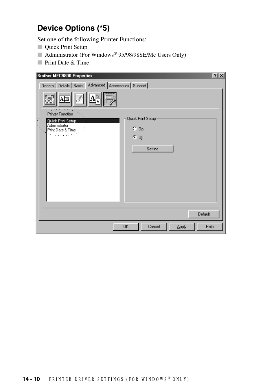 Device options (*5), Device options (*5) -10 | Brother MFC-9800 User Manual | Page 120 / 232