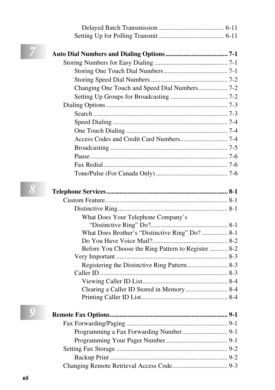 Brother MFC-9800 User Manual | Page 14 / 232