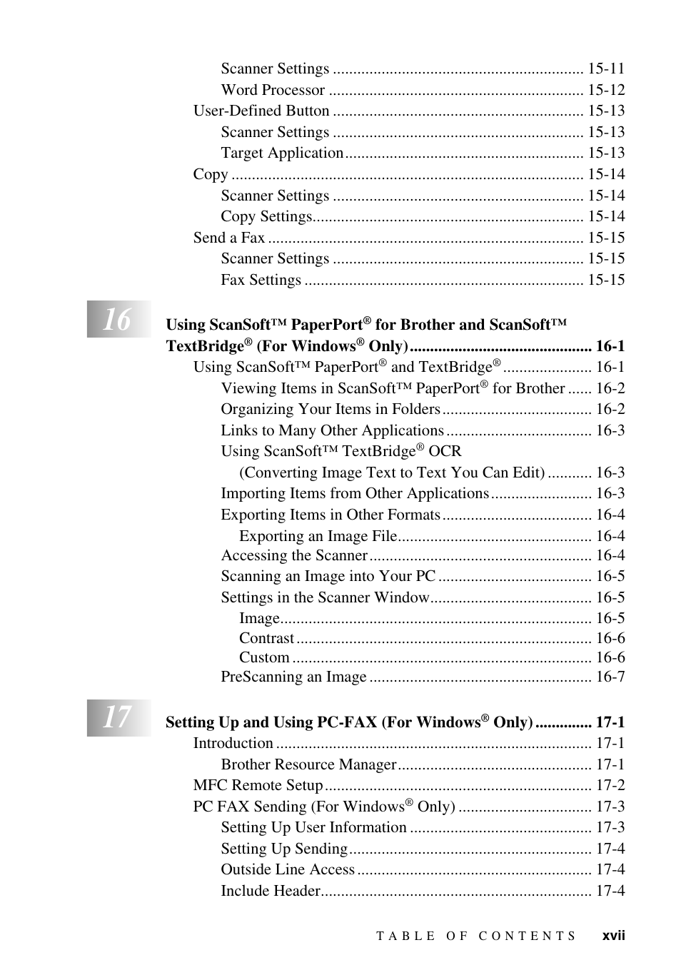 Brother MFC-9800 User Manual | Page 19 / 232