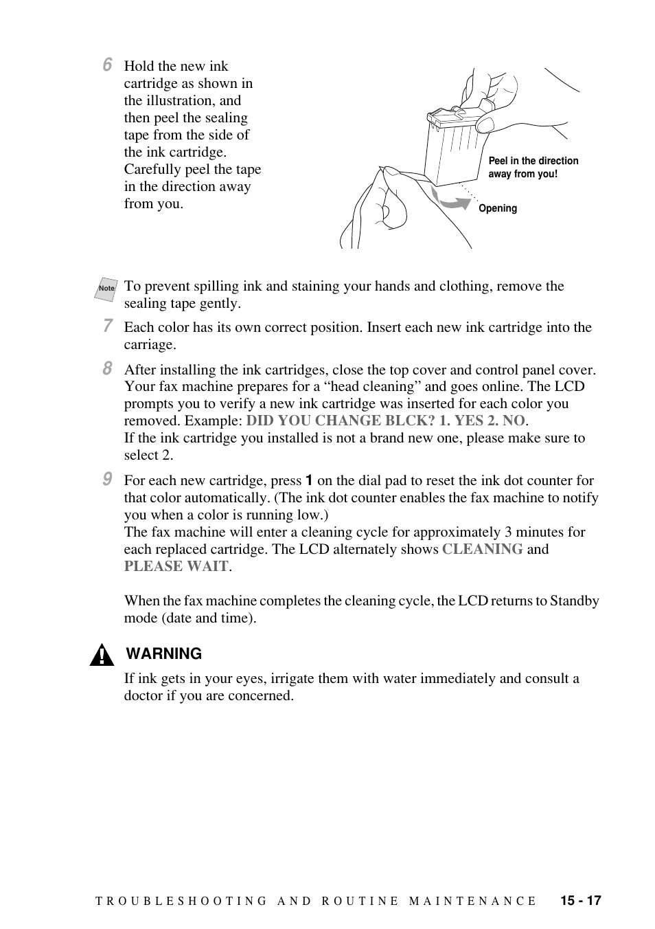 Brother FAX-1800C User Manual | Page 129 / 144
