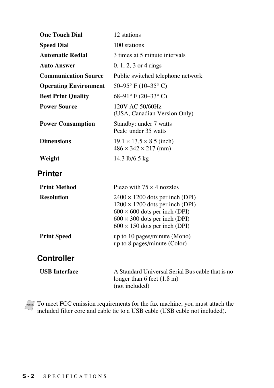 Printer, Controller, Printer controller | Brother FAX-1800C User Manual | Page 132 / 144
