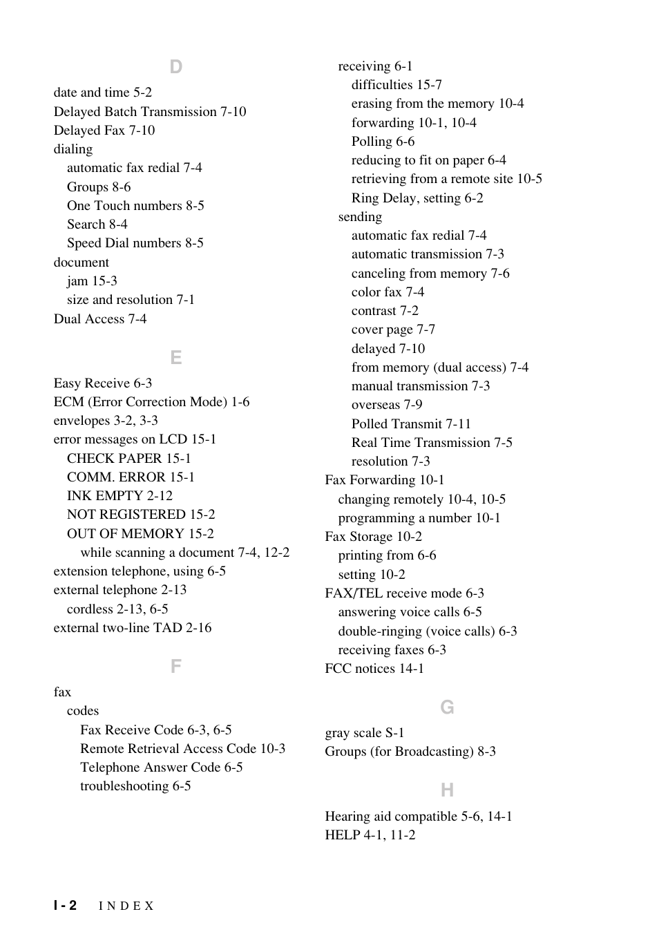 Brother FAX-1800C User Manual | Page 138 / 144