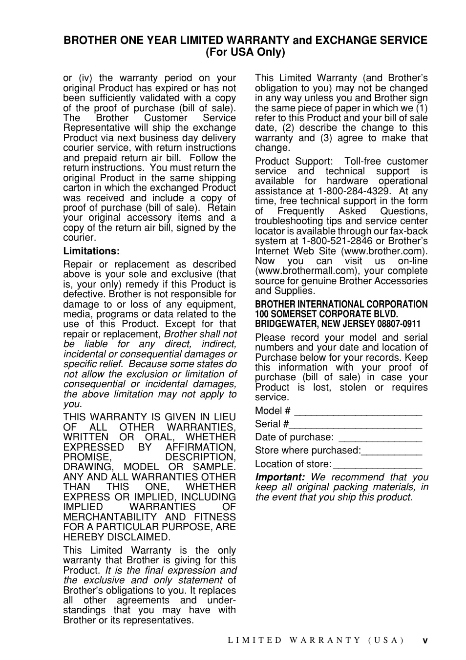 Brother FAX-1800C User Manual | Page 7 / 144