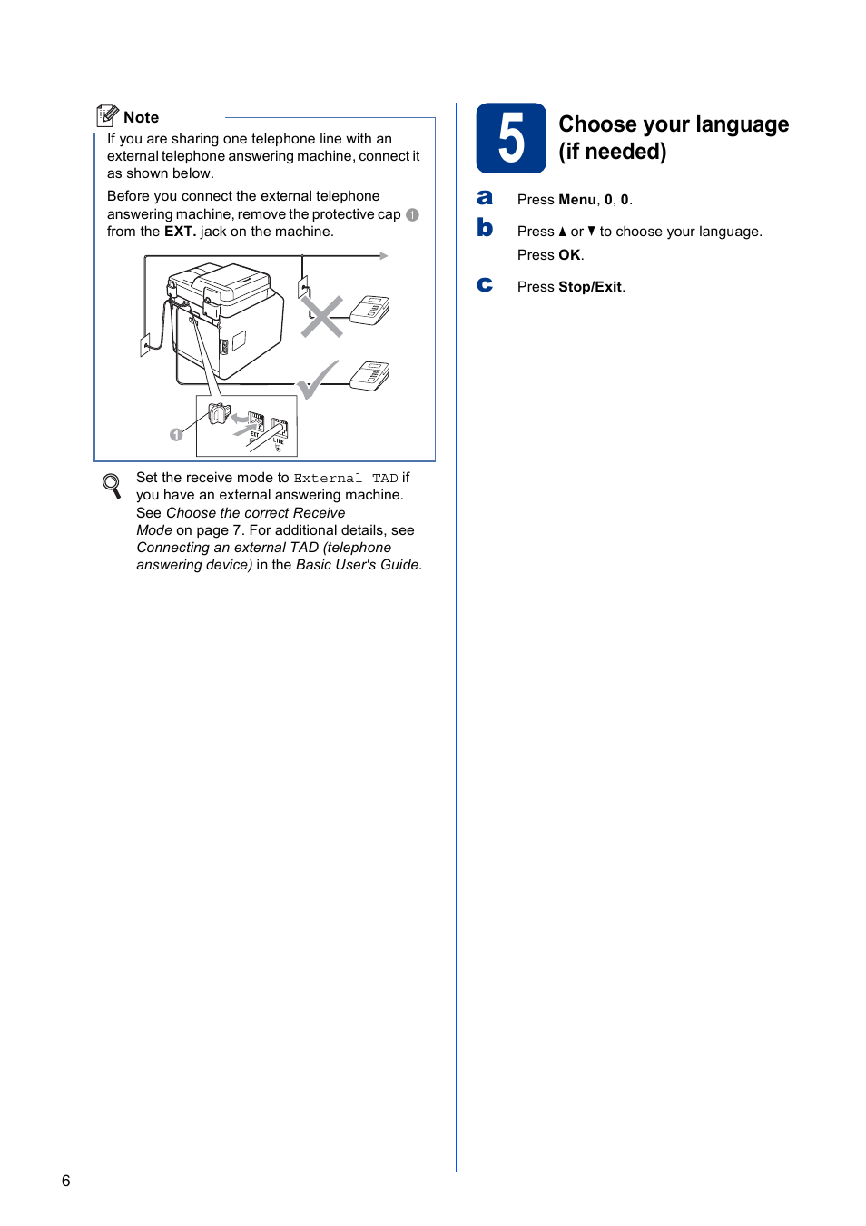 5 choose your language (if needed) | Brother MFC-9460CDN User Manual | Page 6 / 26