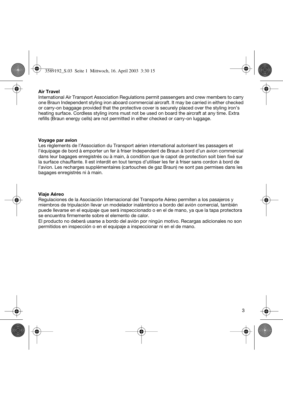 Braun C20 Independent Steam User Manual | Page 3 / 17