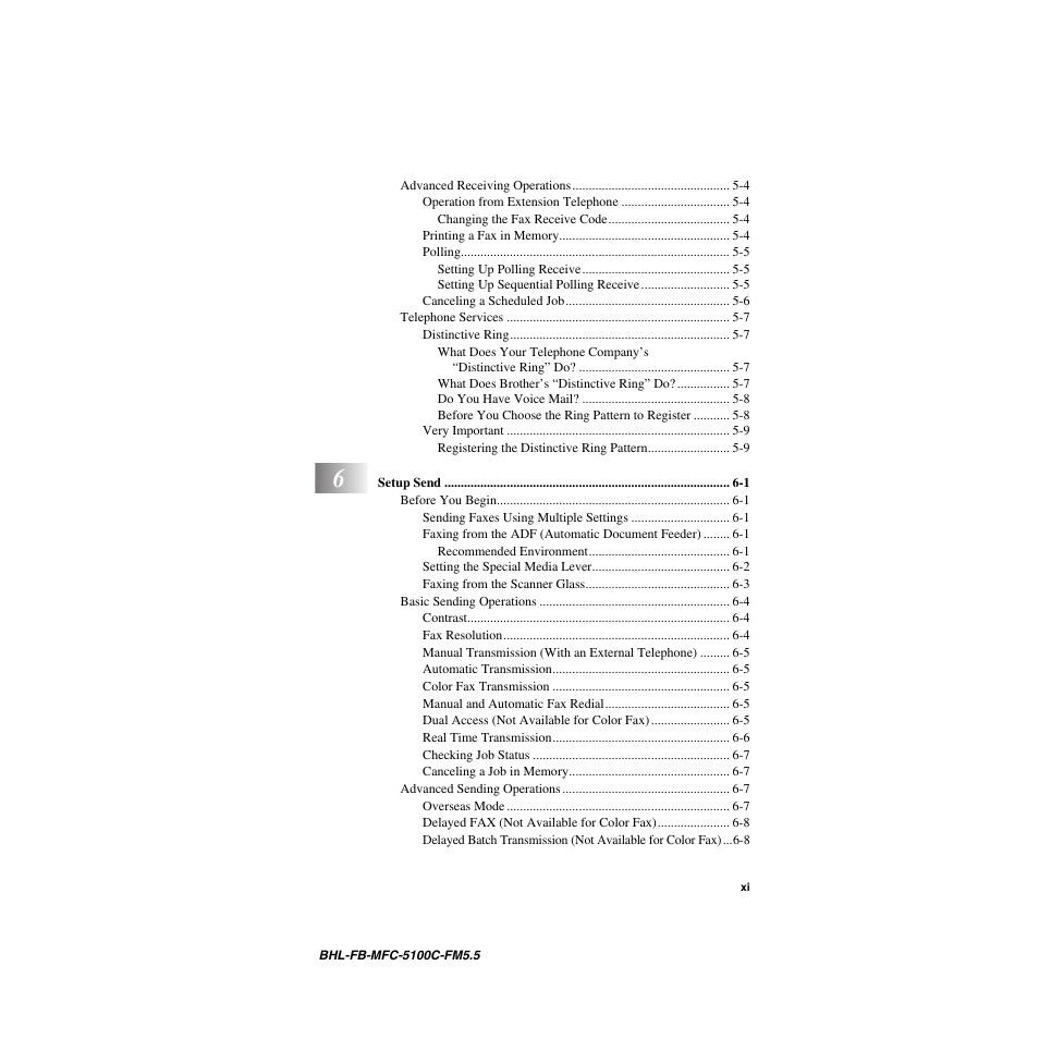 Brother MFC-5100C User Manual | Page 13 / 213