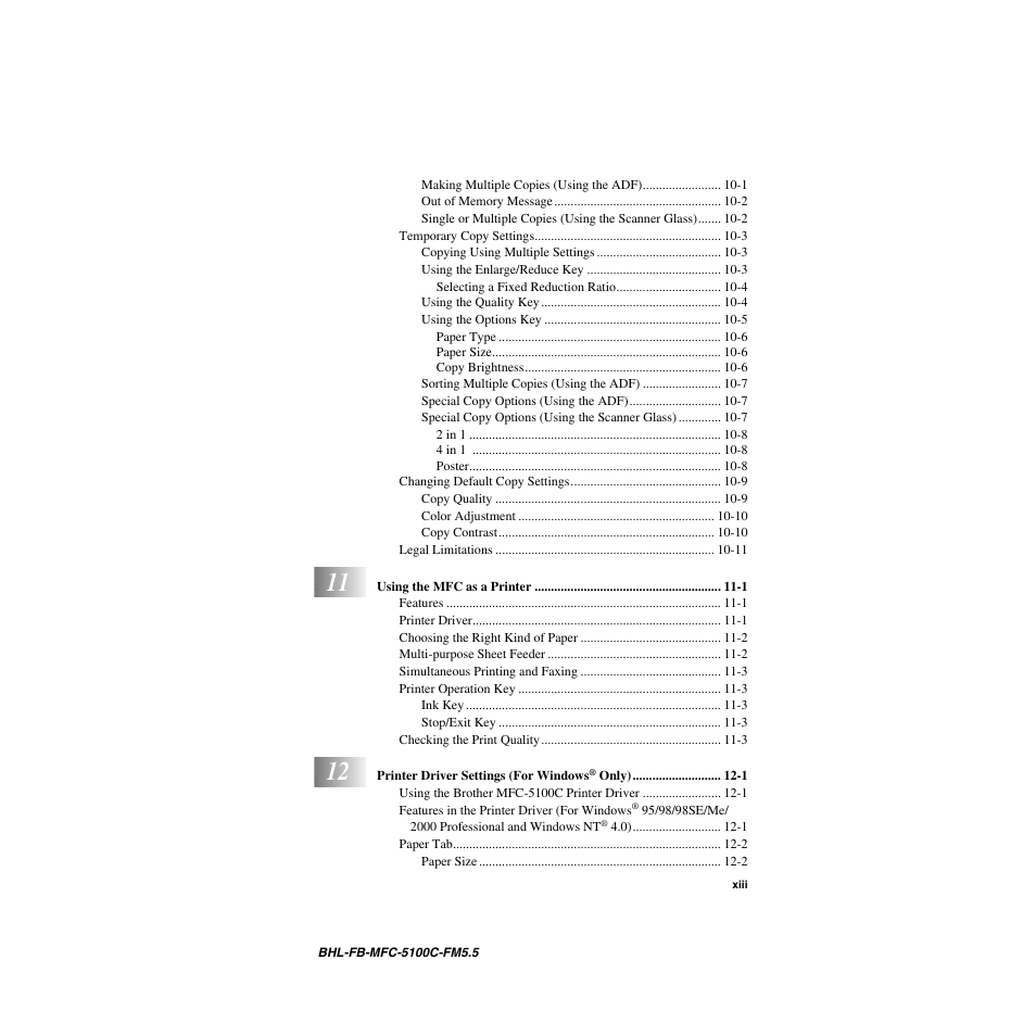 Brother MFC-5100C User Manual | Page 15 / 213