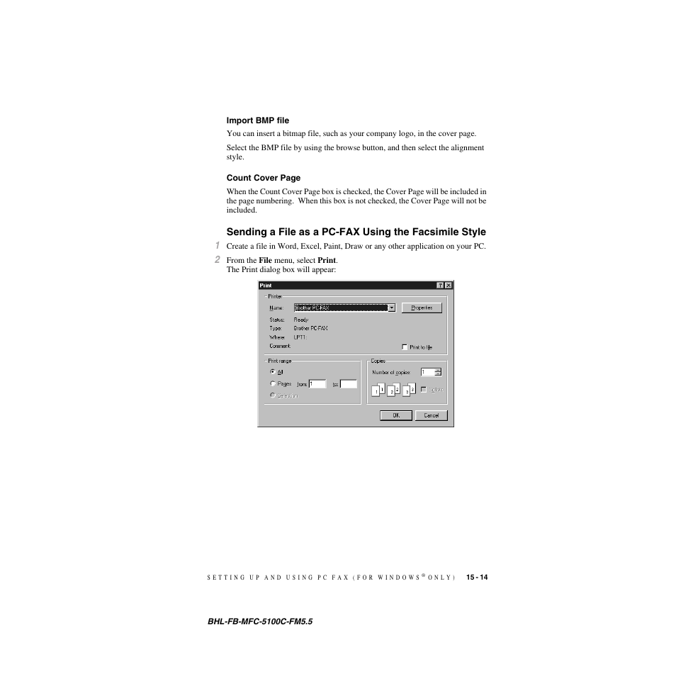 Import bmp file, Clicking | Brother MFC-5100C User Manual | Page 156 / 213
