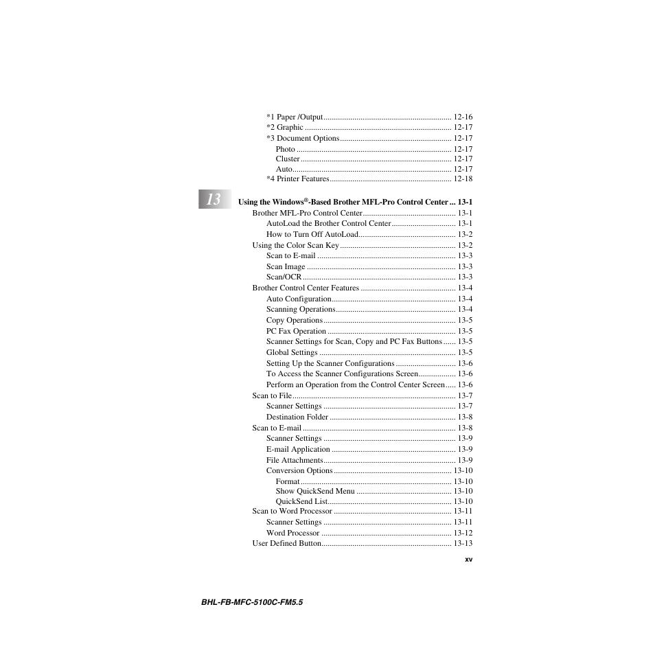 Brother MFC-5100C User Manual | Page 17 / 213