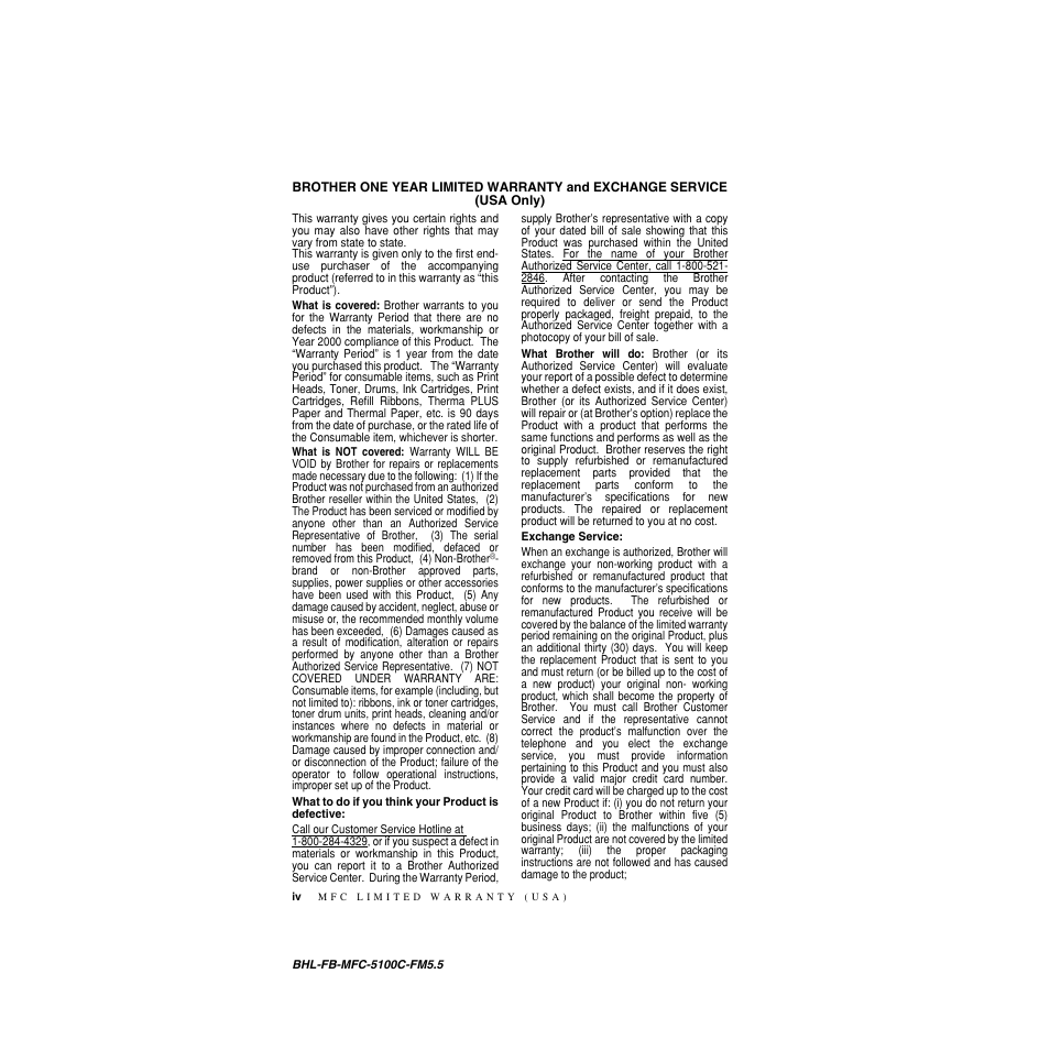 Brother MFC-5100C User Manual | Page 6 / 213