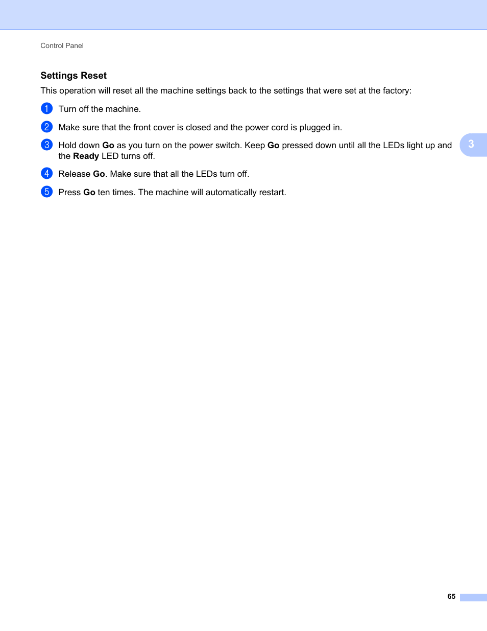 Settings reset | Brother HL 2270DW User Manual | Page 69 / 150