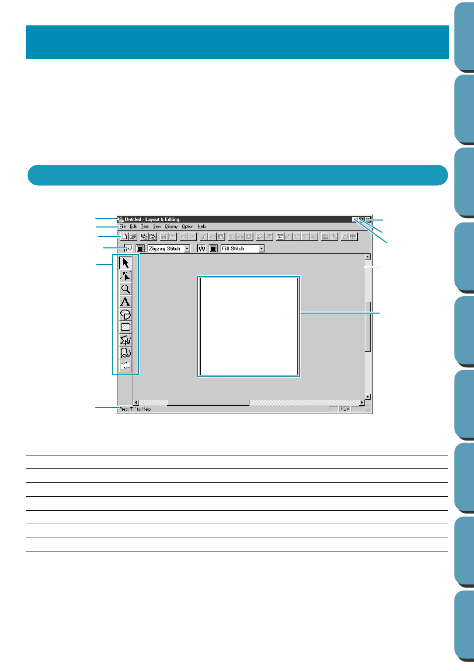 Layout & editing, The screen, La y | Out & editing | Brother PE-DESIGN Ver.432 User Manual | Page 110 / 224