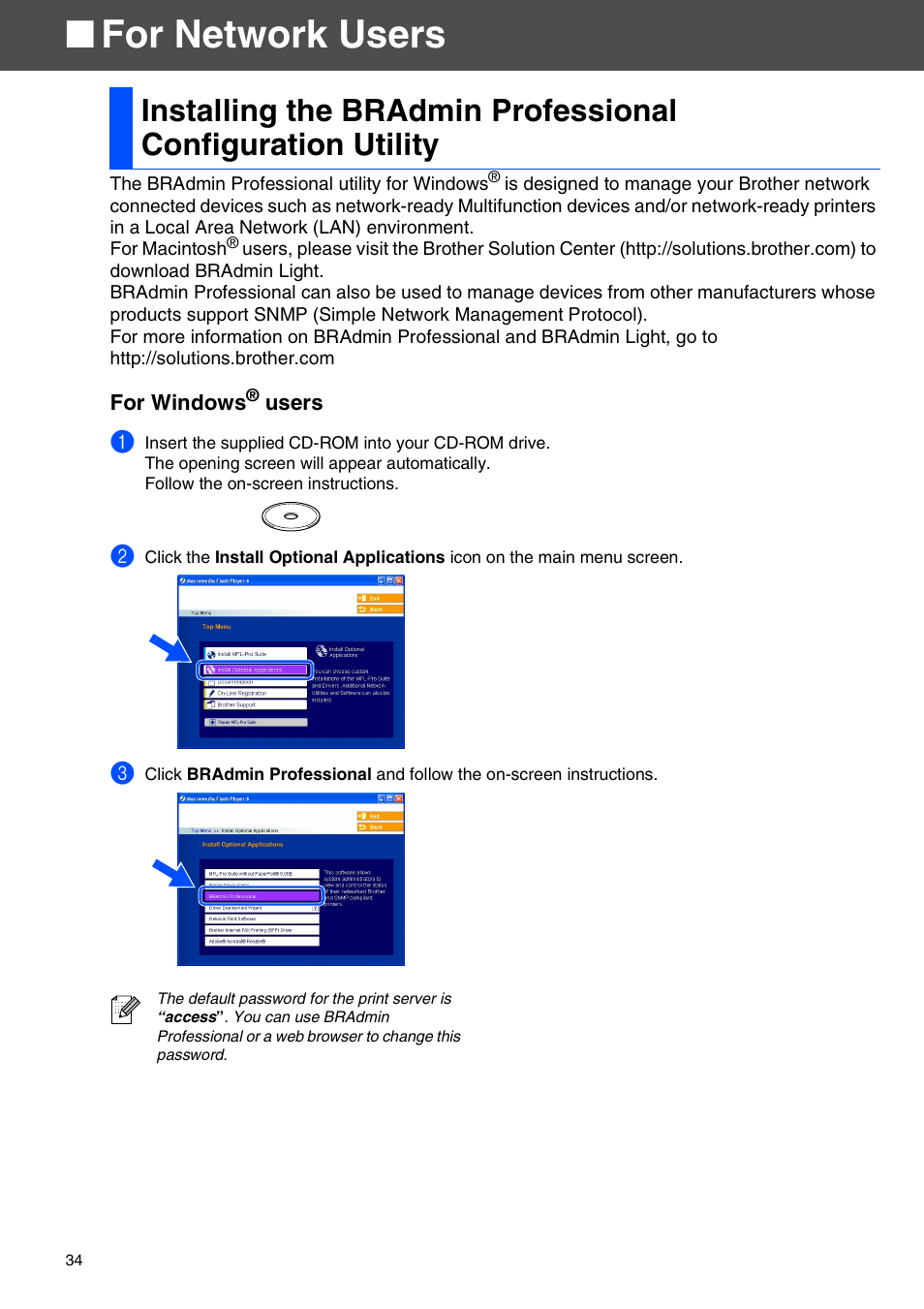For network users | Brother MFC-9420CN User Manual | Page 36 / 40