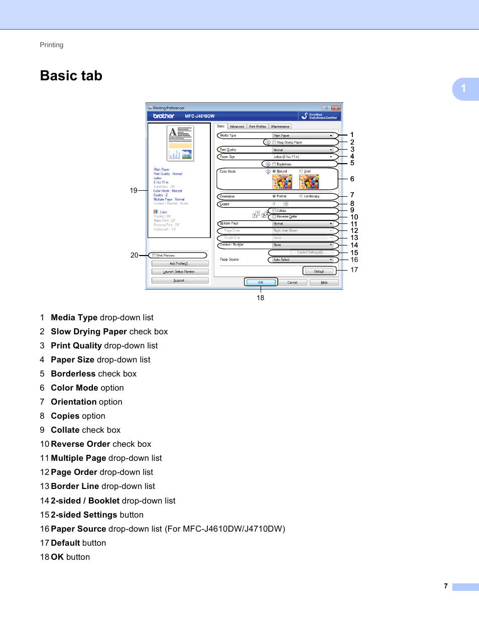Basic tab | Brother MFC-J4410DW User Manual | Page 15 / 240
