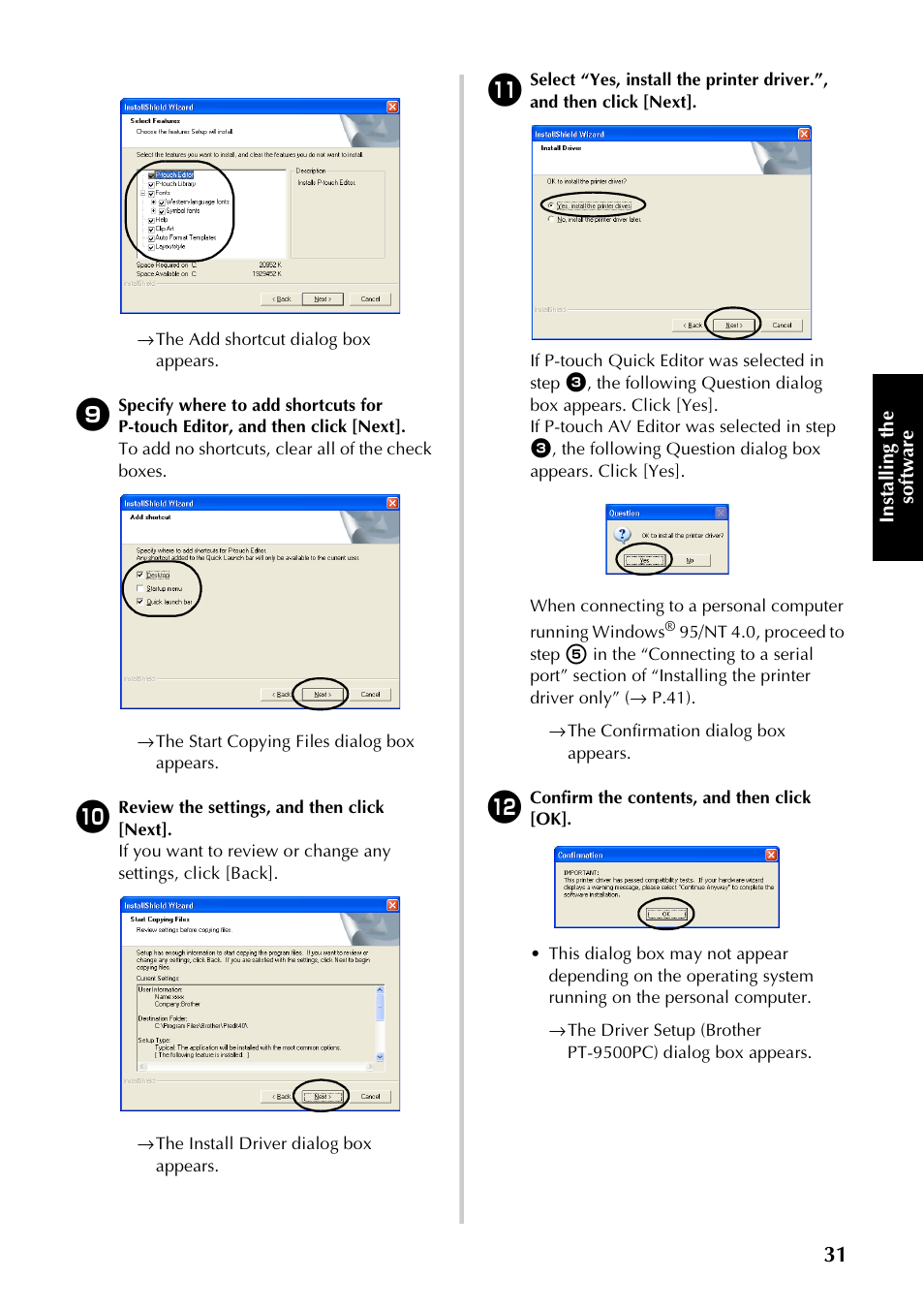 P.31) | Brother PT-9500PC User Manual | Page 32 / 254