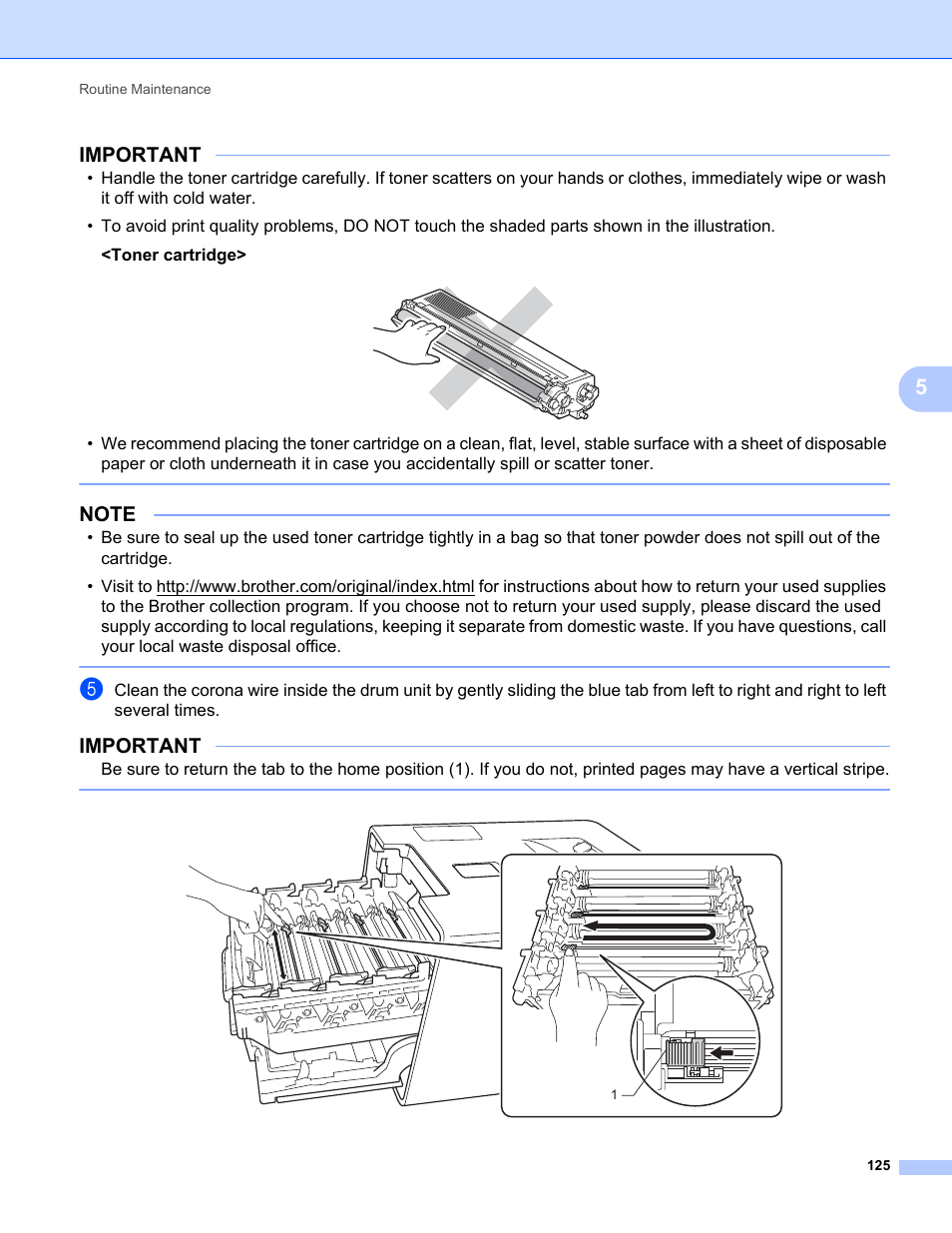 Important | Brother HL-L8350CDWT User Manual | Page 132 / 223