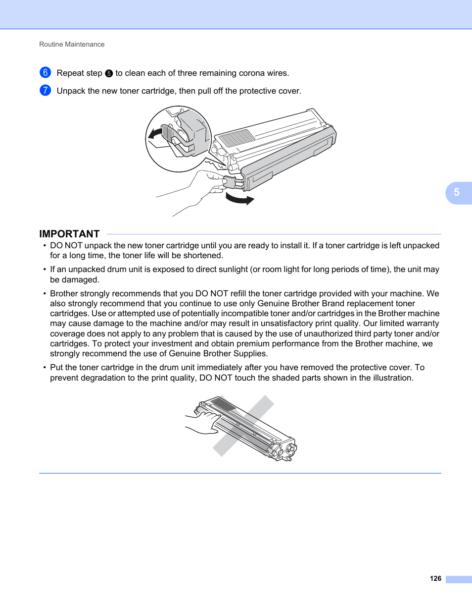 Important | Brother HL-L8350CDWT User Manual | Page 133 / 223