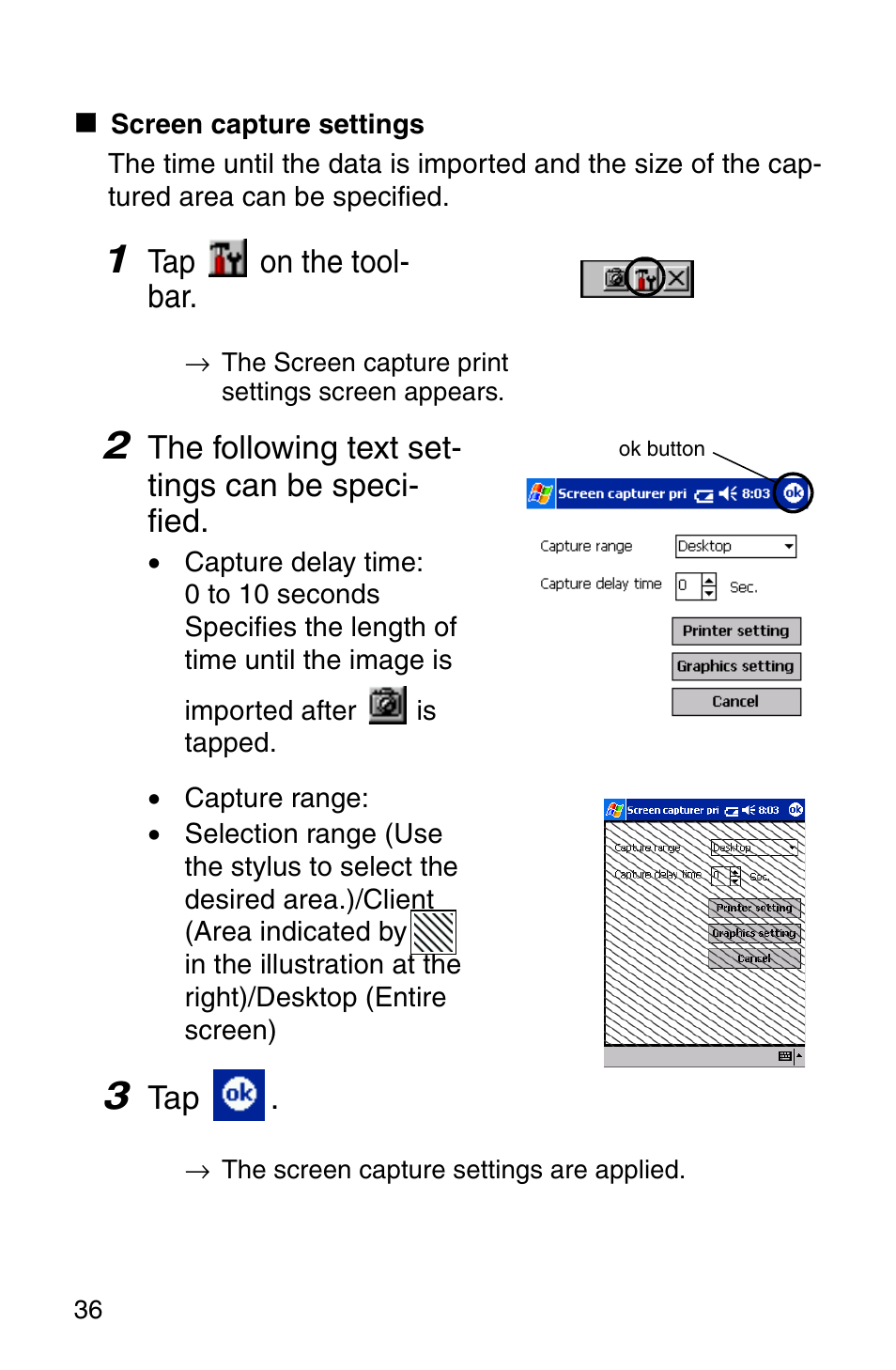 Tap on the tool- bar, The following text set- tings can be speci- fied | Brother MW-140BT User Manual | Page 38 / 93