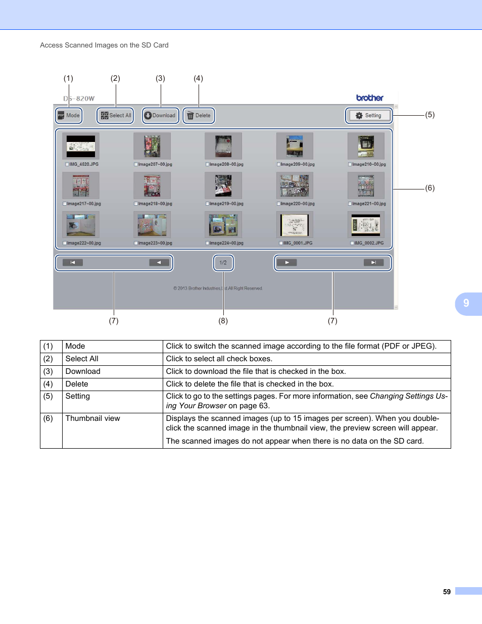 Brother DS-820W User Manual | Page 67 / 99
