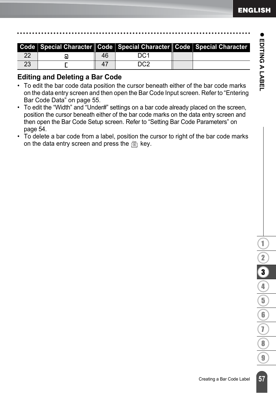 Editing and deleting a bar code | Brother PT-2700 User Manual | Page 63 / 180