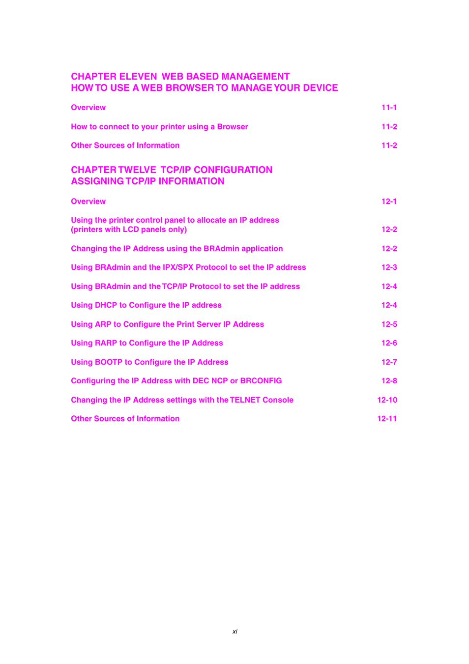 Brother HL-1870N User Manual | Page 12 / 149
