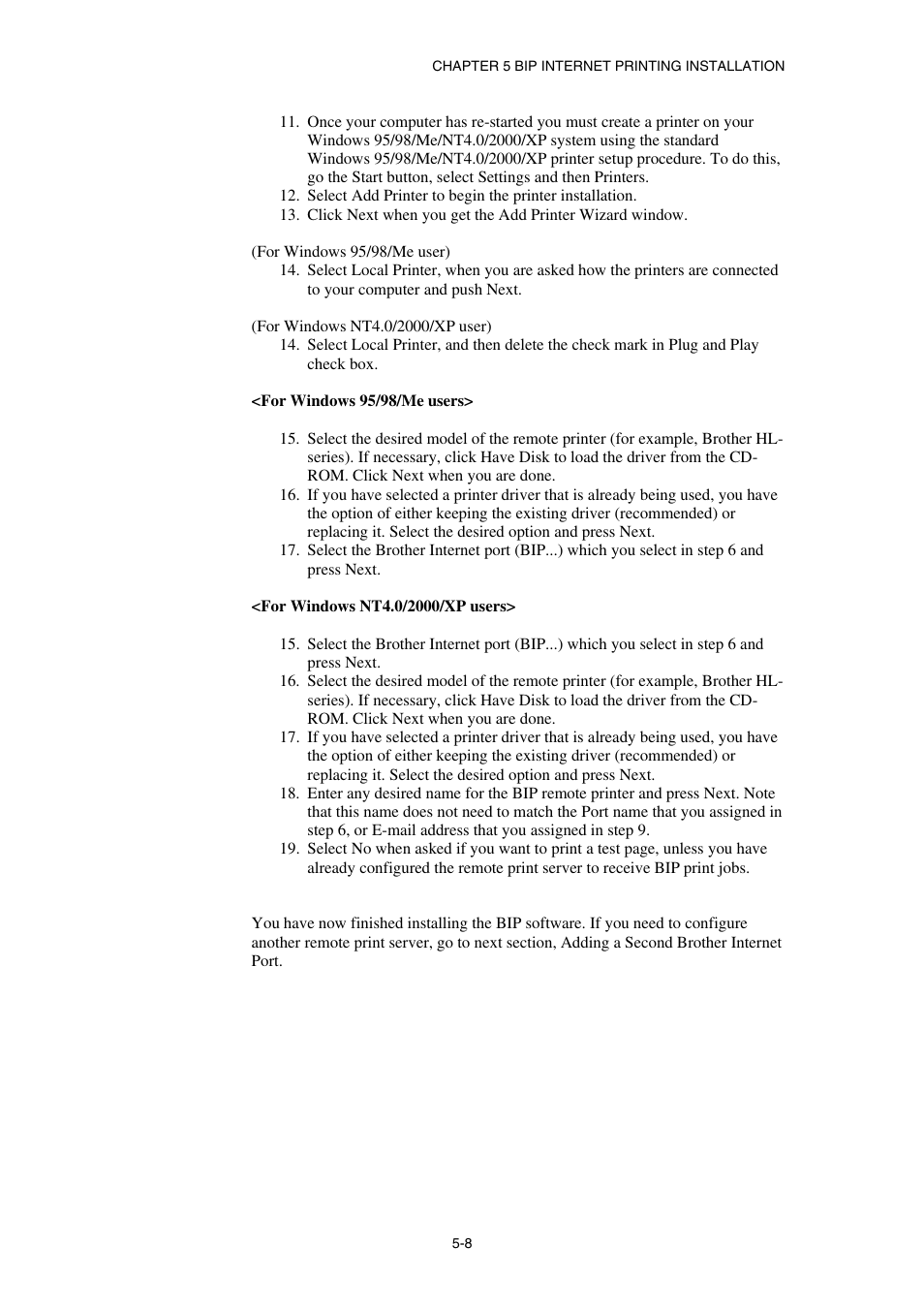 Brother HL-1870N User Manual | Page 61 / 149