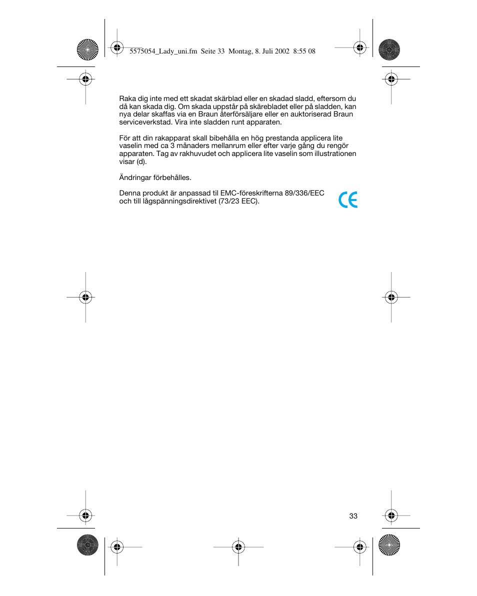 Braun Lady Style universal User Manual | Page 33 / 47